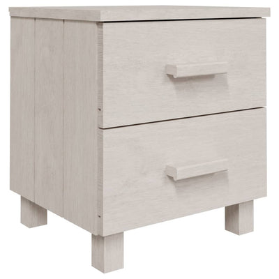 vidaXL Bedside Cabinet "HAMAR" White 40x35x44.5 cm Solid Pinewood