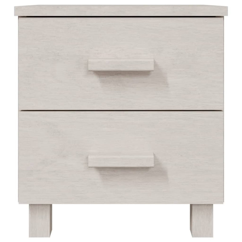 vidaXL Bedside Cabinet "HAMAR" White 40x35x44.5 cm Solid Pinewood