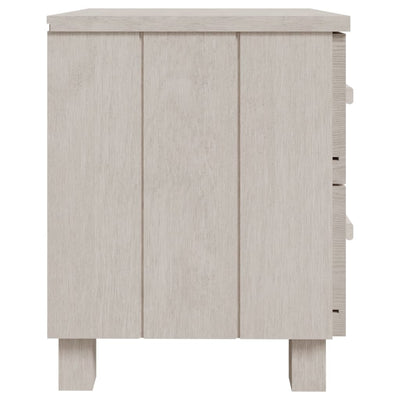 vidaXL Bedside Cabinet "HAMAR" White 40x35x44.5 cm Solid Pinewood
