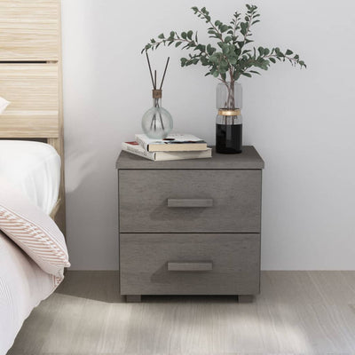 vidaXL Bedside Cabinet "HAMAR" White 40x35x44.5 cm Solid Pinewood