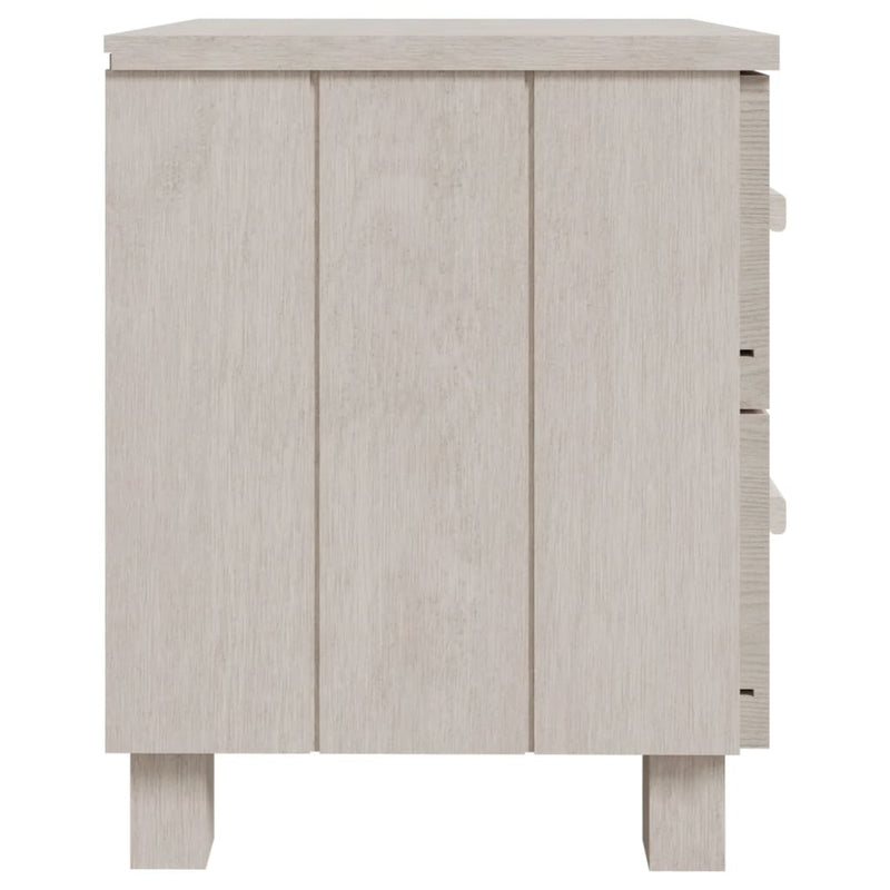 vidaXL Bedside Cabinets"HAMAR"2 pcs White 40x35x44.5 cm Solid Wood