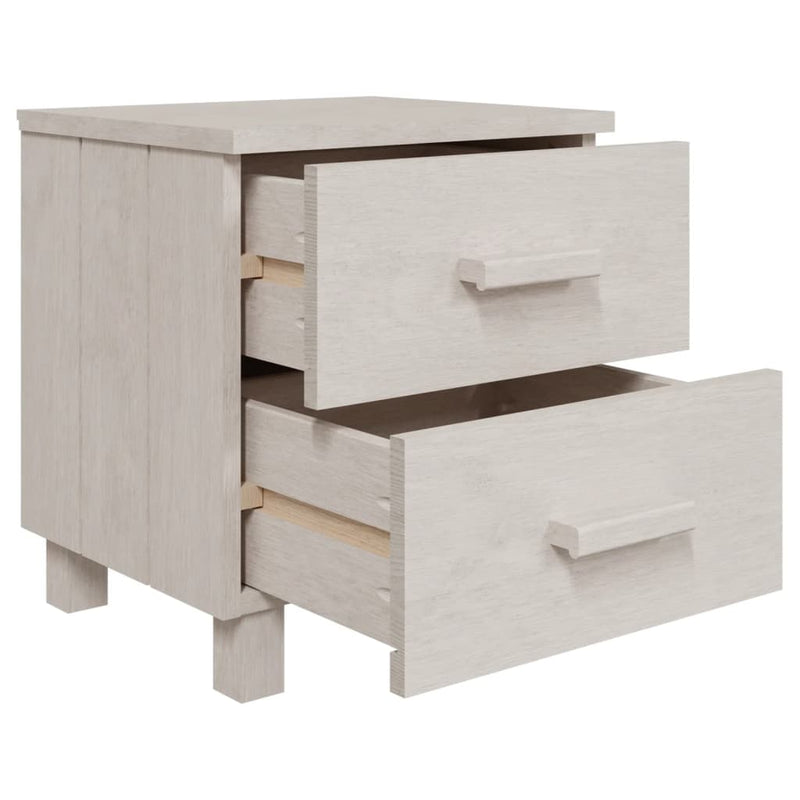 vidaXL Bedside Cabinets"HAMAR"2 pcs White 40x35x44.5 cm Solid Wood