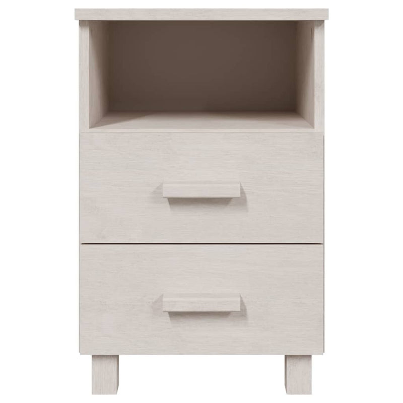 vidaXL Bedside Cabinets"HAMAR"2 pcs White 40x35x62 cm Solid Wood