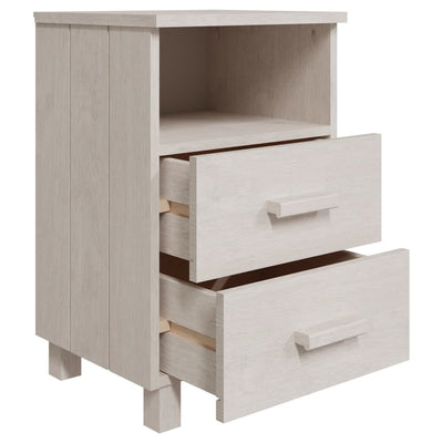 vidaXL Bedside Cabinets"HAMAR"2 pcs White 40x35x62 cm Solid Wood