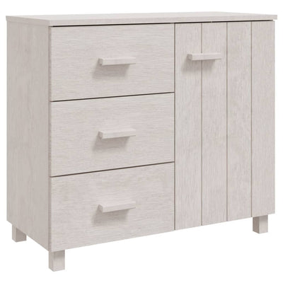 vidaXL Sideboard "HAMAR" White 90x40x80 cm Solid Pinewood