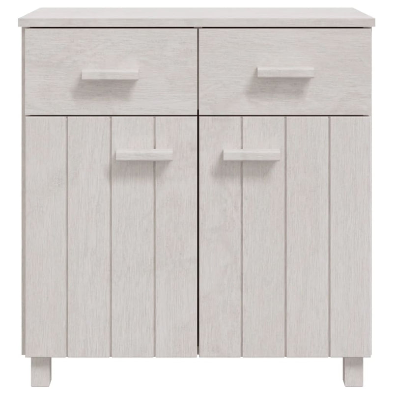 vidaXL Sideboard "HAMAR" White 79x40x80 cm Solid Wood Pine