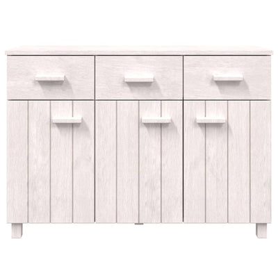 vidaXL Sideboard "HAMAR" White 113x40x80 cm Solid Wood Pine