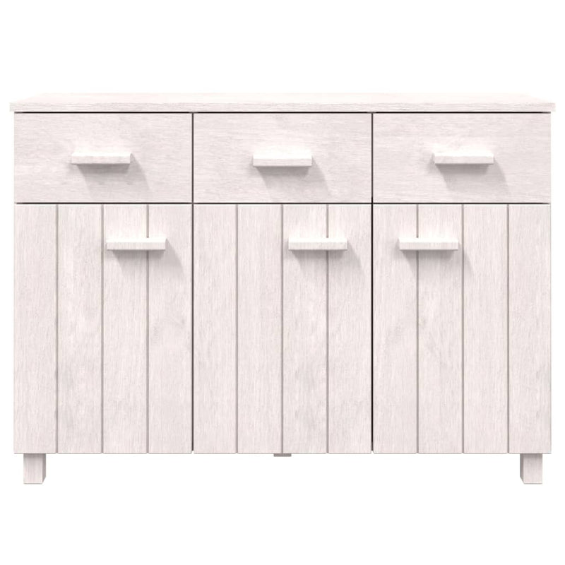 vidaXL Sideboard "HAMAR" White 113x40x80 cm Solid Wood Pine