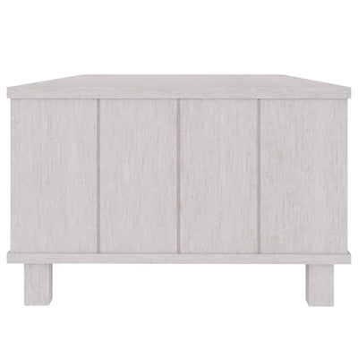 vidaXL Coffee Table "HAMAR" White 100x55x35 cm Solid Wood Pine