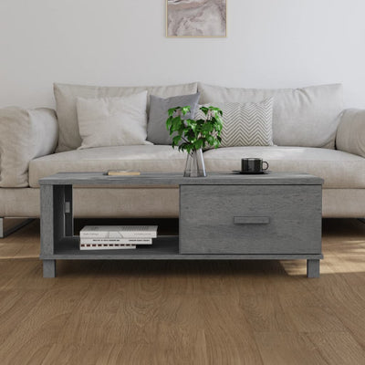 vidaXL Coffee Table "HAMAR" White 100x55x35 cm Solid Wood Pine