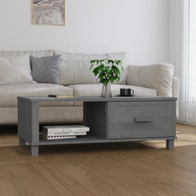 vidaXL Coffee Table "HAMAR" White 100x55x35 cm Solid Wood Pine