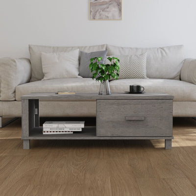 vidaXL Coffee Table "HAMAR" White 100x55x35 cm Solid Wood Pine