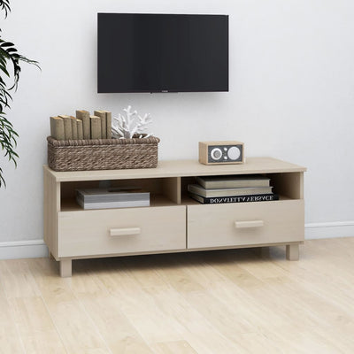 vidaXL TV Cabinet "HAMAR" Honey Brown 106x40x40 cm Solid Wood Pine