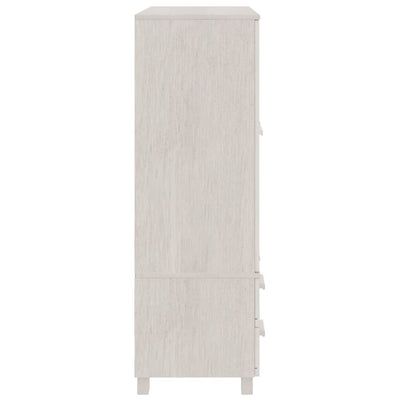 vidaXL Wardrobe "HAMAR" White  99x45x137 cm Solid Wood Pine