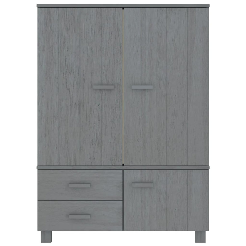 vidaXL Wardrobe "HAMAR" White  99x45x137 cm Solid Wood Pine