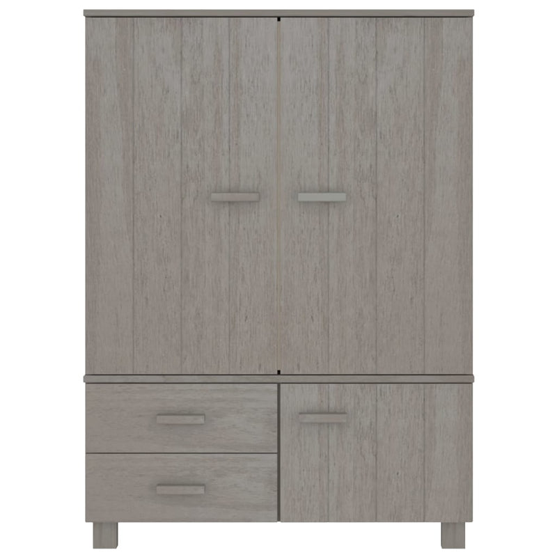 vidaXL Wardrobe "HAMAR" White  99x45x137 cm Solid Wood Pine