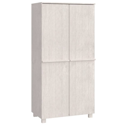 vidaXL Wardrobe "HAMAR" White 89x50x180 cm Solid Wood Pine