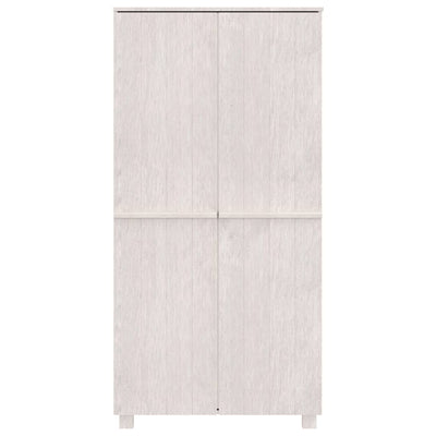 vidaXL Wardrobe "HAMAR" White 89x50x180 cm Solid Wood Pine