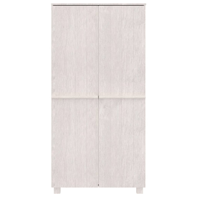vidaXL Wardrobe "HAMAR" White 89x50x180 cm Solid Wood Pine