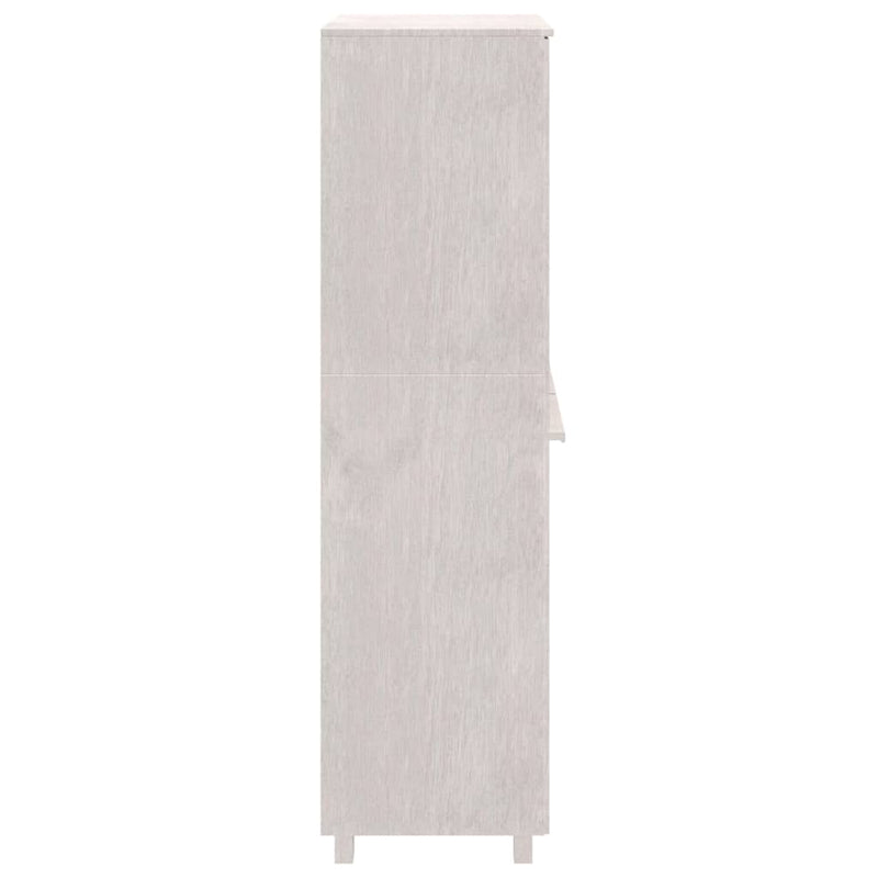 vidaXL Wardrobe "HAMAR" White 89x50x180 cm Solid Wood Pine