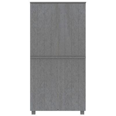 vidaXL Wardrobe "HAMAR" White 89x50x180 cm Solid Wood Pine