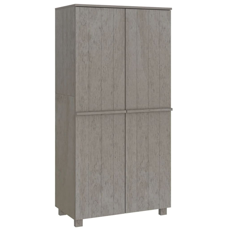 vidaXL Wardrobe "HAMAR" White 89x50x180 cm Solid Wood Pine