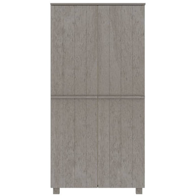 vidaXL Wardrobe "HAMAR" White 89x50x180 cm Solid Wood Pine