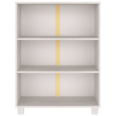 vidaXL Book Cabinet "HAMAR" White  85x35x112 cm Solid Wood Pine