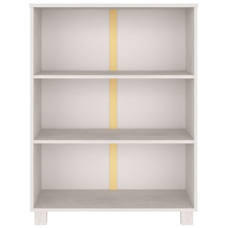 vidaXL Book Cabinet "HAMAR" White  85x35x112 cm Solid Wood Pine