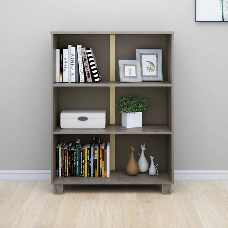 vidaXL Book Cabinet "HAMAR" White  85x35x112 cm Solid Wood Pine