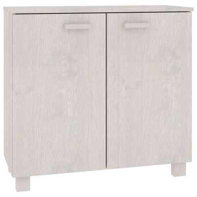 vidaXL Sideboard "HAMAR" White 85x35x80 cm Solid Wood Pine