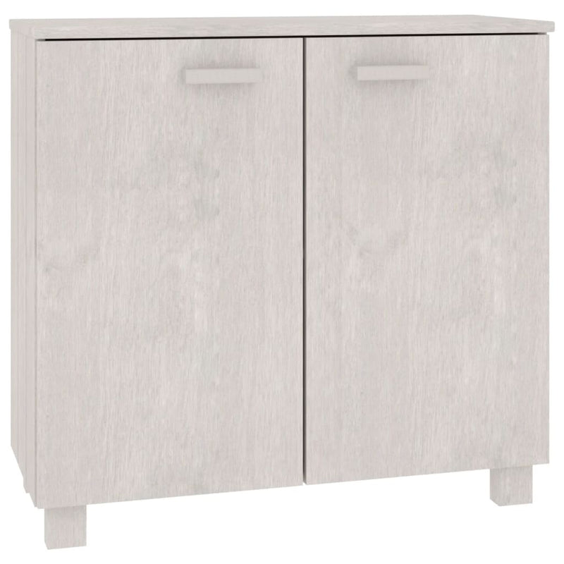 vidaXL Sideboard "HAMAR" White 85x35x80 cm Solid Wood Pine