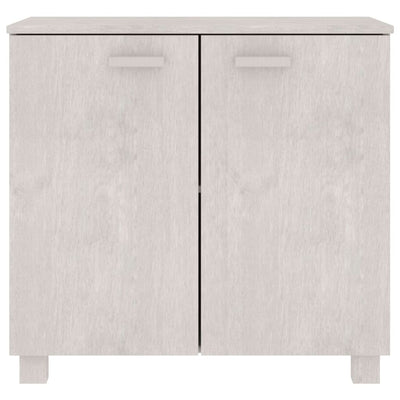 vidaXL Sideboard "HAMAR" White 85x35x80 cm Solid Wood Pine