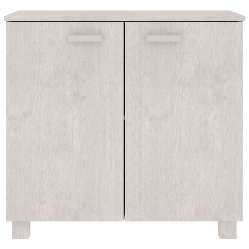 vidaXL Sideboard "HAMAR" White 85x35x80 cm Solid Wood Pine