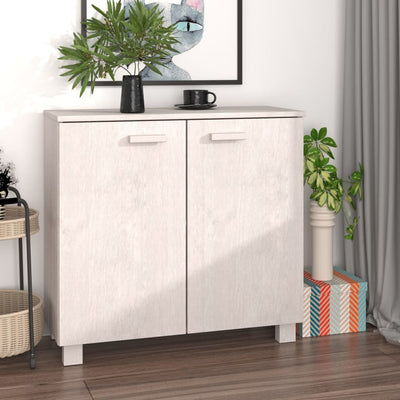 vidaXL Sideboard "HAMAR" White 85x35x80 cm Solid Wood Pine