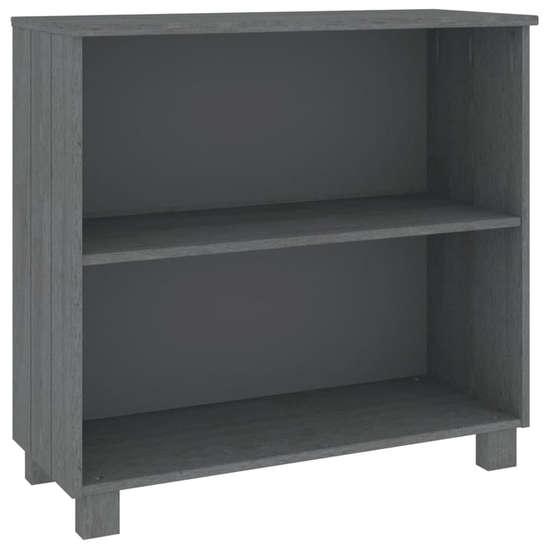 vidaXL Sideboard "HAMAR" Dark Grey 85x35x80 cm Solid Wood Pine