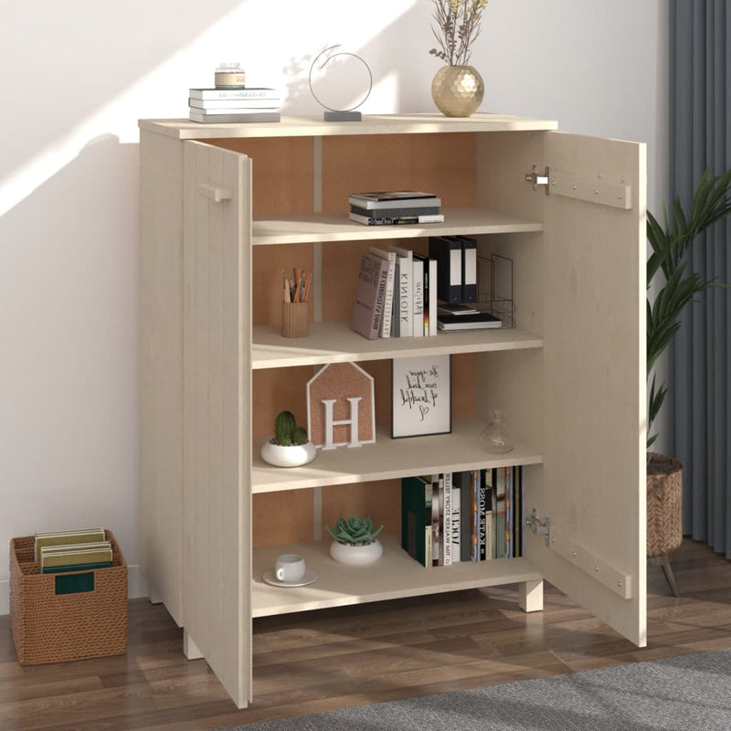 vidaXL Shoe Cabinet "HAMAR" Honey Brown 85x40x108 cm Solid Wood Pine