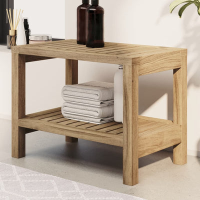 vidaXL Bathroom Side Table 50x40x45 cm Solid Wood Teak
