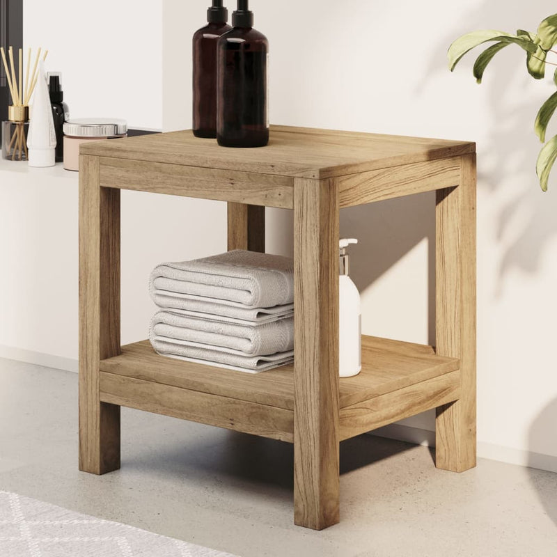 vidaXL Bathroom Side Table 50x40x45 cm Solid Wood Teak