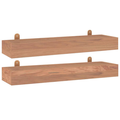 vidaXL Wall Shelves 2 pcs 40x15x4 cm Solid Wood Teak