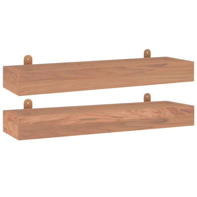 vidaXL Wall Shelves 2 pcs 40x15x4 cm Solid Wood Teak
