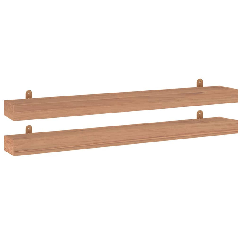 vidaXL Wall Shelves 2 pcs 40x15x4 cm Solid Wood Teak
