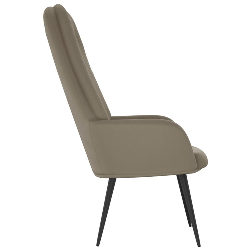 vidaXL Relaxing Chair Light Grey Velvet