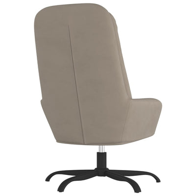 vidaXL Relaxing Chair Light Grey Velvet