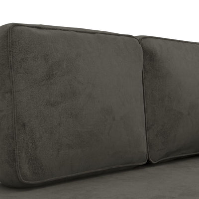 vidaXL Chaise Lounge with Cushions and Bolster Black Velvet