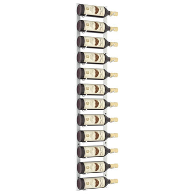 vidaXL Wall Mounted Wine Rack for 12 Bottles Gold Iron
