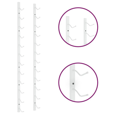 vidaXL Wall Mounted Wine Rack for 12 Bottles Gold Iron