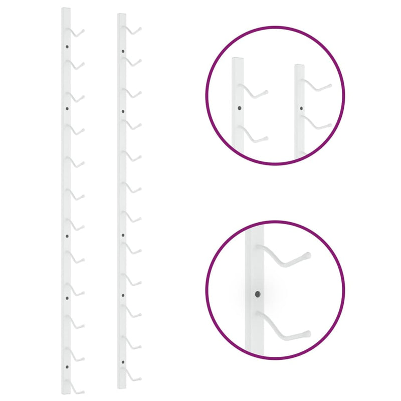 vidaXL Wall Mounted Wine Rack for 12 Bottles Gold Iron