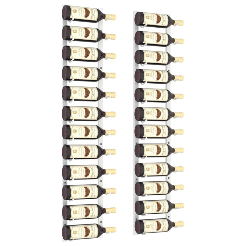 vidaXL Wall Mounted Wine Rack for 12 Bottles Gold Iron