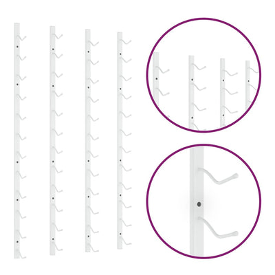 vidaXL Wall Mounted Wine Rack for 12 Bottles Gold Iron